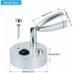 12V LED Spot Lampe De Lecture Interrupteur Réglable Lumière Chaude Pour Camping Car Van Bateau Led Lumière Intérieure (2 PCS) GrooFoo -Éclairage Domestique 59788366 3