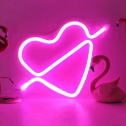 DENUOTOP Lampes D'ambiance Cupid Néon Enseignes Cupidon Lumineuses Décoration Murale, Batterie Et USB Alimenté Rose Cupidon Néons Applique Murale Intérieur Luminaires Pour Chambre, Saint Valentin, Éc 9 DENUOTOP Lampes D'ambiance Cupid Néon Enseignes Cupidon Lumineuses Décoration Murale, Batterie Et USB Alimenté Rose Cupidon Néons Applique Murale Intérieur Luminaires Pour Chambre, Saint Valentin, Éc -Éclairage Domestique 60009864 5