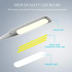 Lampadaire LED NACATIN U19A,Lampe Sur Pied Avec Luminosité Réglable,col De Cygne 360 °rotatif -Éclairage Domestique 60100031 4