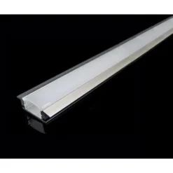 Profilé Aluminium Encastré 1m Pour Ruban LED Couvercle Blanc Opaque - SILAMP