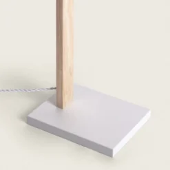 Lampadaire Bois Et Textile Haakon Blanc -Éclairage Domestique 62058543 3