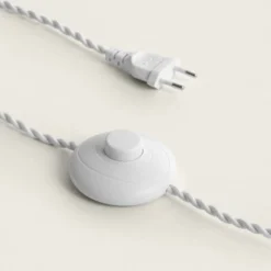 Lampadaire Bois Et Textile Haakon Blanc -Éclairage Domestique 62058543 4