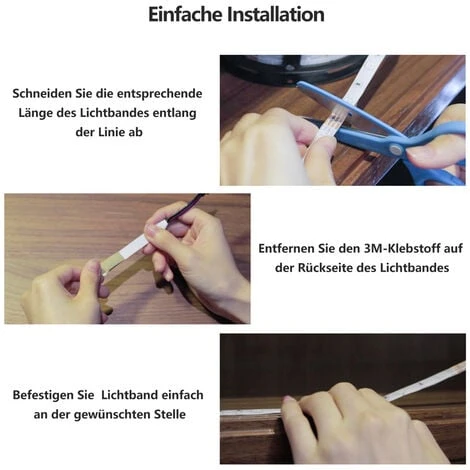 SWANEW Ruban LED Ensemble De Bande LED Bande LED RGB 5050 SMD, Bande LED, LED Non étanche (IP20), 10M 30 LED Avec Télécommande 44 Boutons 4 SWANEW Ruban LED Ensemble De Bande LED Bande LED RGB 5050 SMD, Bande LED, LED Non étanche (IP20), 10M 30 LED Avec Télécommande 44 Boutons – Image 4