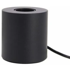 Xanlite - Lampe à Poser Cylindrique En Métal Noir , Compatible Culot E27, IP20, 60W Puissance Max - XDLAPCYCLOMN