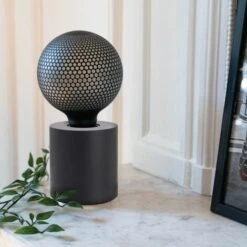 Xanlite - Lampe à Poser Cylindrique En Métal Noir , Compatible Culot E27, IP20, 60W Puissance Max - XDLAPCYCLOMN -Éclairage Domestique 64569524 5