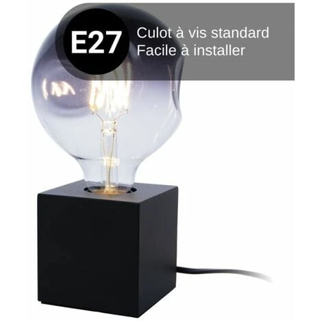 Xanlite - Lampe à Poser Cube En Métal Noir, Compatible Culot E27, IP20, 60W Puissance Max - XDLAPCUBIKB 3 Xanlite - Lampe à Poser Cube En Métal Noir, Compatible Culot E27, IP20, 60W Puissance Max - XDLAPCUBIKB – Image 3