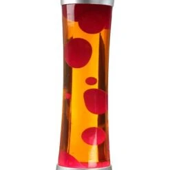 Lampe à Lave Au Design Rétro Gris Métallisé Avec Liquide Orange Et Cire Rouge H:39 Cm G9 - Rouge, Orange, Argent -Éclairage Domestique 64660412 3