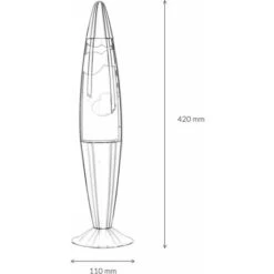 Lampe à Lave Jenny Noire Au Design Vintage En Style Rétro Avec Liquide Rosa Et Cire Violette H:42cm - Violet, Rose, Noir -Éclairage Domestique 64660568 5