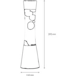 Lampe à Lave SANDRO Au Design Rétro Noir Avec Liquide Clair Et Cire Noire H:39 Cm G9 -Éclairage Domestique 64660572 4