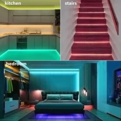 Ruban LED WiFi 10M Bande LED APP, LED Chambre Synchronisation Avec La Musique, Lumière LED Multicolore Avec Télécommande Pour Chambre, Cuisine, TV, Fête -Éclairage Domestique 66305814 4
