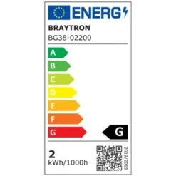 Mini Spot LED Mural BRAYTRON Vector B, Rond, Noir, 2W, 3000K, IP65 -Éclairage Domestique 66796462 5