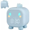 Réveil Enfant Fille Garcons Dinosaure Lumineux Reveil Enfant Numerique Lampe Réveil Veilleuse Jour Nuit Enfant Réveil De La Maternelle Volume Réglable Avec Snooze Compte à Rebours-rose