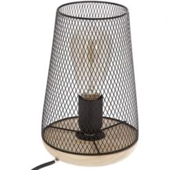 ATMOSPHERA Lampe à Poser En Fer Bois - H. 23 Cm -