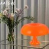 Solde- AGILITY, AGILITY Lampe De Table Champignon Lampe De Table En Polycarbonate，4 Sources Lumineuses LED Gratuites，Orange