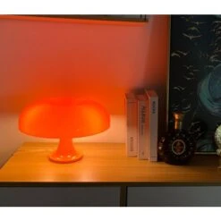 Solde- AGILITY, AGILITY Lampe De Table Champignon Lampe De Table En Polycarbonate，4 Sources Lumineuses LED Gratuites，Orange -Éclairage Domestique 67905467 3