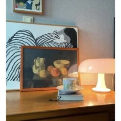 Solde- AGILITY, AGILITY Lampe De Table Champignon Lampe De Table En Polycarbonate Blanc，4 Sources Lumineuses LED Gratuites -Éclairage Domestique 67905851 4