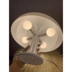 Solde- AGILITY, AGILITY Lampe De Table Champignon Lampe De Table En Polycarbonate Blanc，4 Sources Lumineuses LED Gratuites -Éclairage Domestique 67905851 5