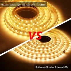 Ruban Led 3M, Très Lumineux Bandeau Led 220v Avec Interrupteur,5050 IP65 Etanche, Blanc Chaud 8 Ruban Led 3M, Très Lumineux Bandeau Led 220v Avec Interrupteur,5050 IP65 Etanche, Blanc Chaud -Éclairage Domestique 69366243 4