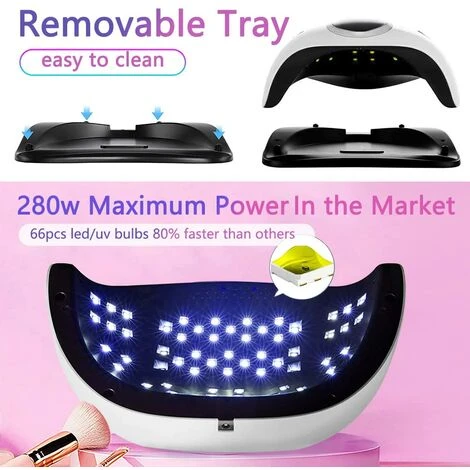 Lampe à Ongles Intelligente X11, 220W Séchage Rapide LED Sèche-Ongles à Induction UV Détachable Machine De Photothérapie Nail Art 4 Lampe à Ongles Intelligente X11, 220W Séchage Rapide LED Sèche-Ongles à Induction UV Détachable Machine De Photothérapie Nail Art – Image 4