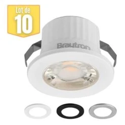 Lot De 10 Mini Spots LED Rond 3 Couleurs 3W 4000K IP54