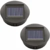 Lot De 2 Lampes Solaires De Rechange Avec LED - Panneau Solaire - Couvercle De Rechange - Pour éclairage Extérieur - Pour Décoration De Jardin