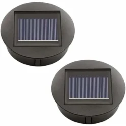Lot De 2 Lampes Solaires De Rechange Avec LED - Panneau Solaire - Couvercle De Rechange - Pour éclairage Extérieur - Pour Décoration De Jardin