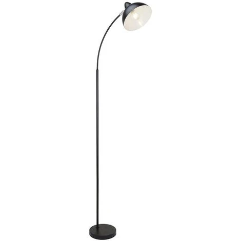 Lampadaire Daron Noir E27 1x Max 40w B: 48cm H: 158cm Ø20cm Avec Interrupteur De La Marche 1 Lampadaire Daron Noir E27 1x Max 40w B: 48cm H: 158cm Ø20cm Avec Interrupteur De La Marche