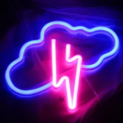 1pc Neon Sign, Cloud Led Neon Light Wall Light Wall Decor, Battery Powered Neon Sign For Bedroom, Kids Room, Living Room, Bar, Party, Wedding -Éclairage Domestique 77506132 3