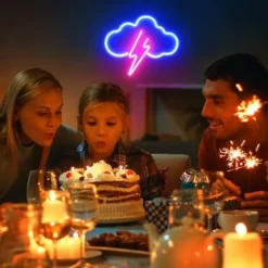 1pc Neon Sign, Cloud Led Neon Light Wall Light Wall Decor, Battery Powered Neon Sign For Bedroom, Kids Room, Living Room, Bar, Party, Wedding -Éclairage Domestique 77506132 5