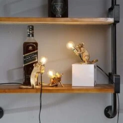 Mini Lampe De Table Lampe De Table Or Animal Souris Lampe Nordique Créatif Salon Salle à Manger Chambre Magasin De Vêtements E12 éclairage -Éclairage Domestique 79651615 5