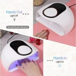 Lampe UV LED Ongles Gel, 130W Professionnel Sèche Ongles Automatique, Séchage Rapide, 42 LED Lampe, Grand LCD Ecran, 4 Minuteries 10s/30s/60s/120s Pour Vernis Semi Permanent, Gel Et Vernis -Éclairage Domestique 79654393 5