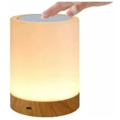 Lampe Tactile Led Pour Chambre À Coucher, Salon, Bureau - Lampe De Chevet Avec Capteur Rvb Changeant De Couleur - Port De Charge Usb