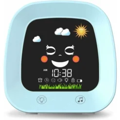 Horloge D'alarme Pour Enfants, Ok à L'horloge Des Vagues, Horloge D'entraînement Au Sommeil Pour Enfants Avec Lampe De Nuit, Machine Audio, Minuteur NAP, Adorable Enfant Fille Garçon Chambre D'alarme