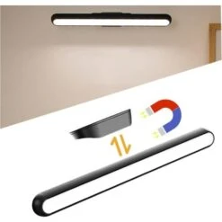 Barre Lumineuse Tactile Dimmable Sous Les Lumières Bâton Sur Le Mur De Lecture LED Alimenté Par Batterie Rechargeable Tête De Lit à Montage Magnétique Lampe Adhésive Placard Loft