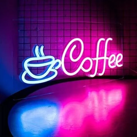 1pc Neon LED Coffee Néon Lettre Art Mural Enseigne Lumineuse Jolie Lampe Néon Pour Café Bar Club Party Deco Cadeau Décoration Fête,rose 2 1pc Neon LED Coffee Néon Lettre Art Mural Enseigne Lumineuse Jolie Lampe Néon Pour Café Bar Club Party Deco Cadeau Décoration Fête,rose – Image 2