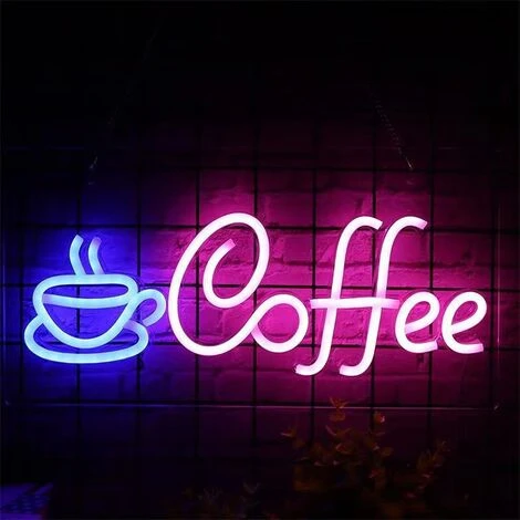1pc Neon LED Coffee Néon Lettre Art Mural Enseigne Lumineuse Jolie Lampe Néon Pour Café Bar Club Party Deco Cadeau Décoration Fête,rose 3 1pc Neon LED Coffee Néon Lettre Art Mural Enseigne Lumineuse Jolie Lampe Néon Pour Café Bar Club Party Deco Cadeau Décoration Fête,rose – Image 3