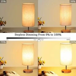 Lampe De Chevet Avec Ports De Charge USB, Contrôle Tactile 3 Températures De Couleur Et Lampe De Bureau Minimaliste Entièrement Réglable, Ampoules E27 Pour La Lecture Salon Bureau -Éclairage Domestique 83037947 4