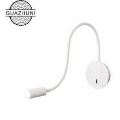 Applique Murale Liseuse Applique Murale 3W LED 3000K Lampe De Lecture Col De Cygne Lampe, （Blanc）