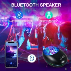 Veilleuse Projecteur Avec Télécommande Et Minuterie, Rechargeable Par USB, Lampe De Projecteur Bluetooth Avec 8 Modes De Couleur Et 8 Mélodies De La Nature Pour Enfants, Adultes, Décoration De Fête -Éclairage Domestique 85565096 5