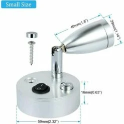 12V LED Spot Lampe De Lecture Interrupteur Réglable Lumière Chaude Pour Camping Car Van Bateau Led Lumière Intérieure (2 PCS) -Éclairage Domestique 85568742 3