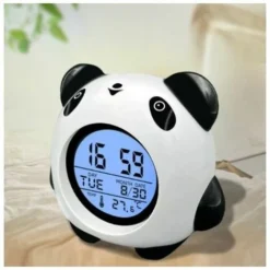LED Panda Alarm Pour Enfants, Réveil Numérique Pour Chambre D'enfants Avec Affichage -Éclairage Domestique 85799720 5