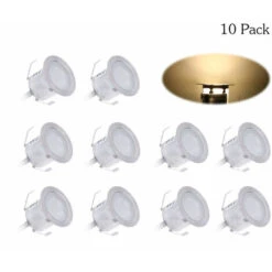 COUCOU Luminaires Encastres Au Sol A Led, 0.6W, 500Lm, 32Mm, 10Pcs, Warm White