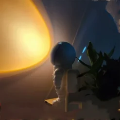 Astronaute Lampe De Coucher Du Soleil, Lampe De Projecteur De Coucher De Soleil RGB La Décoration Intérieure 12cm -Éclairage Domestique 88192985 4