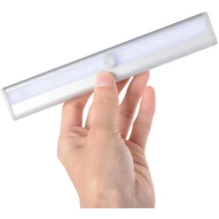 Lampe Led Detecteur De Mouvement Interieur Lumière Armoire 10 LEDs Spot Sans Fil, Lampe De Placard LED éclairage Led à Piles Avec Bande Magnétique, Veilleuse Enfant Escaliers Couloir Lot De 3，Lumière -Éclairage Domestique 88641629 3