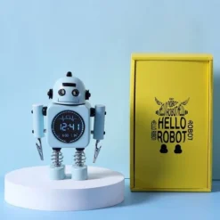 Premier® Réveil Pour Enfants, Lumière LED Jour/nuit Réveil Pour Enfants Avec 5 Mélodies Différentes, 3 Niveaux De Volume, Affichage De L'heure Et De La Température Ambiante（Bleu Clair）