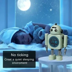 Premier® Réveil Pour Enfants, Lumière LED Jour/nuit Réveil Pour Enfants Avec 5 Mélodies Différentes, 3 Niveaux De Volume, Affichage De L'heure Et De La Température Ambiante（Bleu Clair） -Éclairage Domestique 88736670 3
