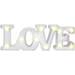 Veilleuse Lovely LED Lampe De Chevet Blanc Chaud Lumière De Nuit Pour Ambiance Soirée Cadeau Anniversaire Cadeaux De Noël (LOVE)