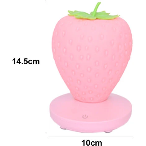 Maison Créative Fraise Veilleuse Charge Usb Décoration De Chevet Rose 2 Maison Créative Fraise Veilleuse Charge Usb Décoration De Chevet Rose – Image 2