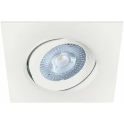 Spot LED Encastrable Orientable 5W Carré Blanc SMD - Blanc