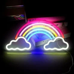 Acrylique Neon Light Backboard Arc-en-ciel Nuage Forme Mural Flexible Lumière (1 Pièce 4020cm)